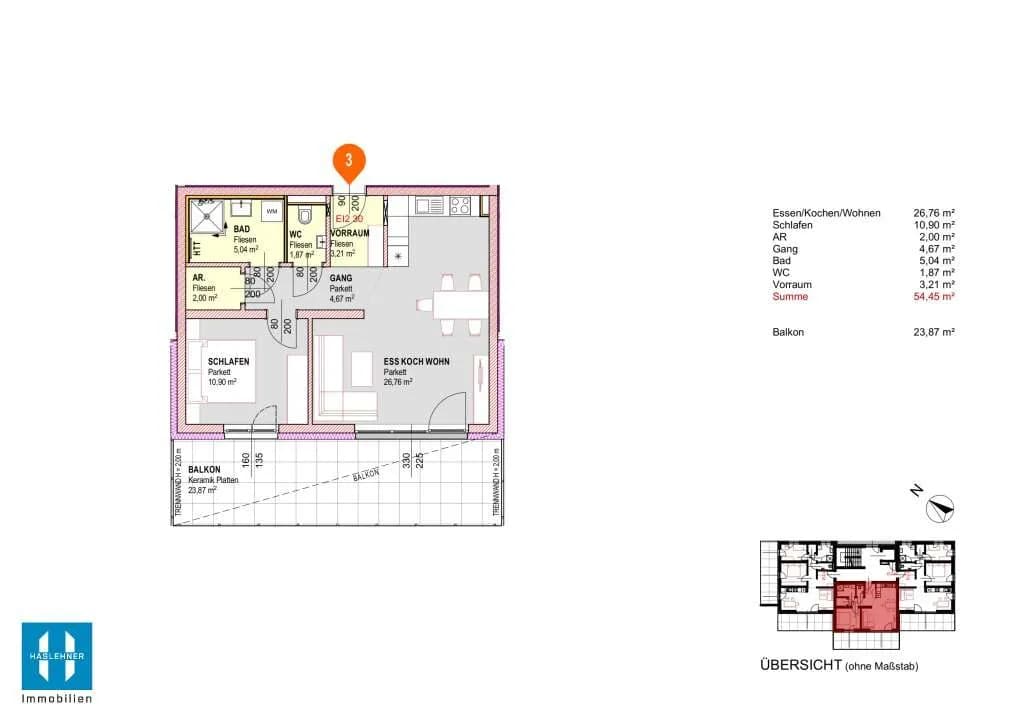 Wohnung kaufen in Grieskirchen – 54 m², € 239.580 – Bild 9 von 22