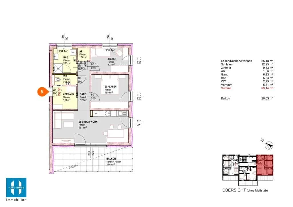 Wohnung kaufen in Grieskirchen – 54 m², € 239.580 – Bild 11 von 22