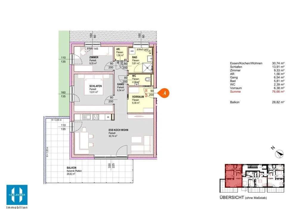 Wohnung kaufen in Grieskirchen – 54 m², € 239.580 – Bild 19 von 22