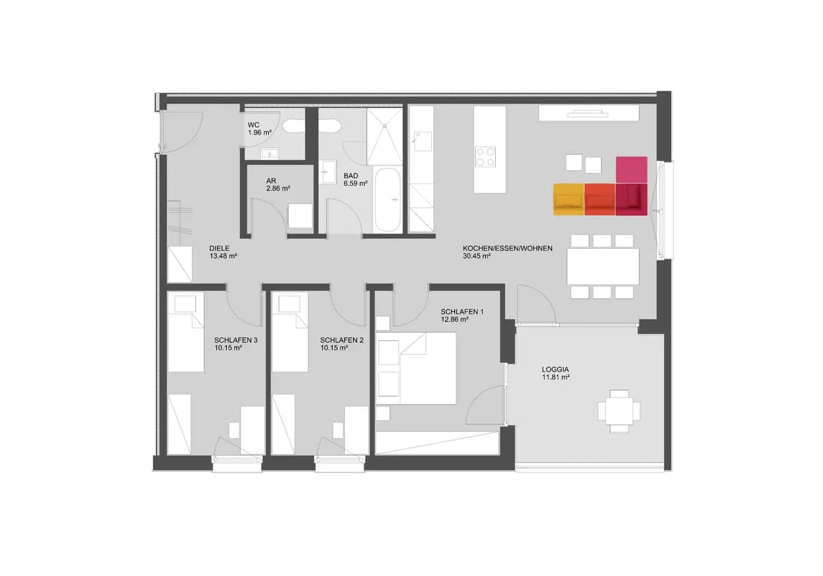4-Zimmer-Wohnung kaufen in Dornbirn – 88,5 m², € 636.500 – Bild 17 von 18