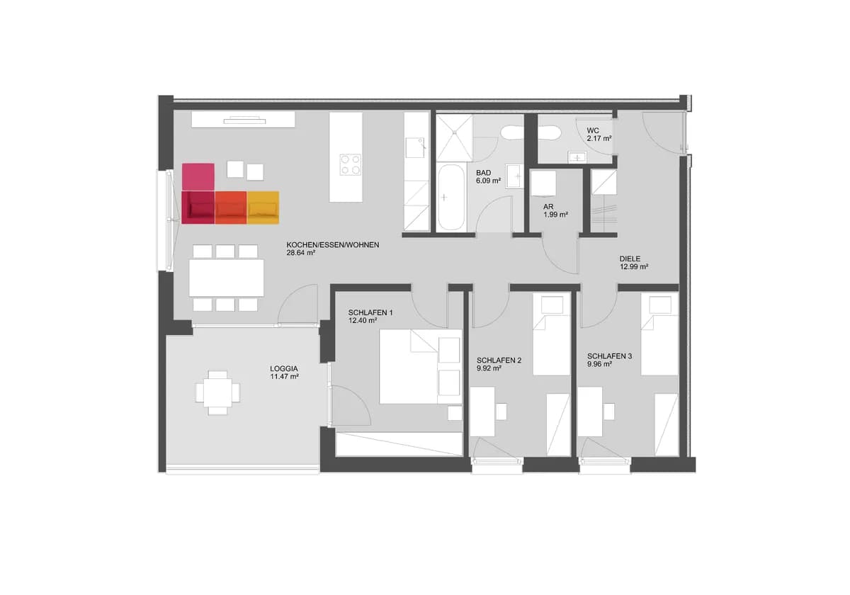 4-Zimmer-Wohnung kaufen in Dornbirn – 84,15 m², € 604.000 – Bild 14 von 14
