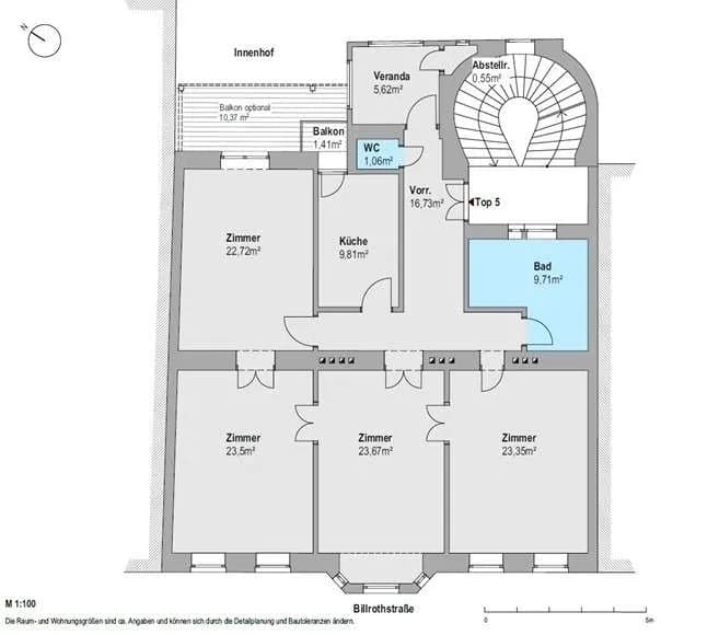 5-Zimmer-Gewerbeimmobilie mieten in Wien – 144 m², € 2.746 – Bild 10 von 10