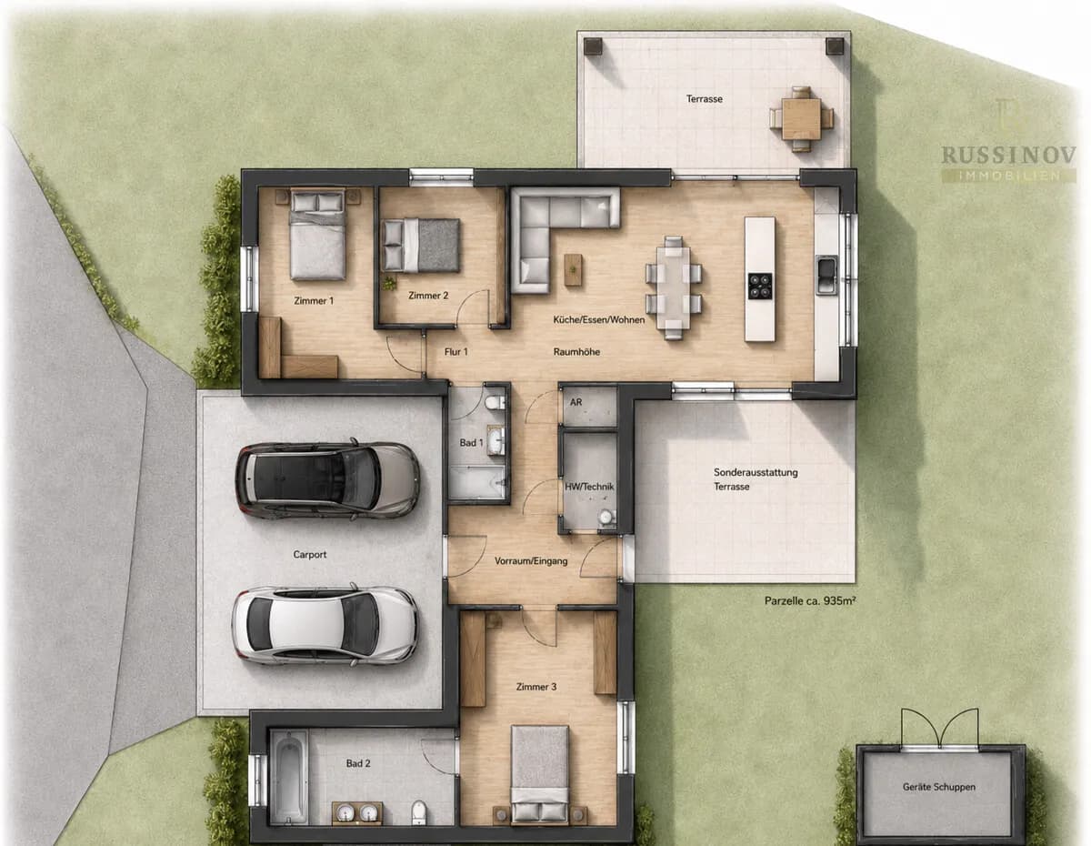 4-Zimmer-Haus kaufen in Klagenfurt Land – 120 m², € 498.500 – Bild 6 von 7