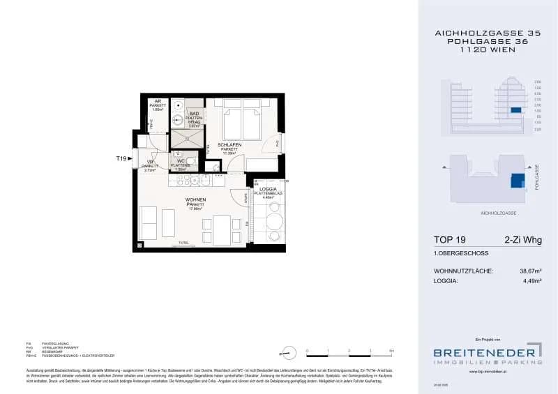 2-Zimmer-Wohnung kaufen in Wien – 38,67 m², € 286.000 – Bild 10 von 11