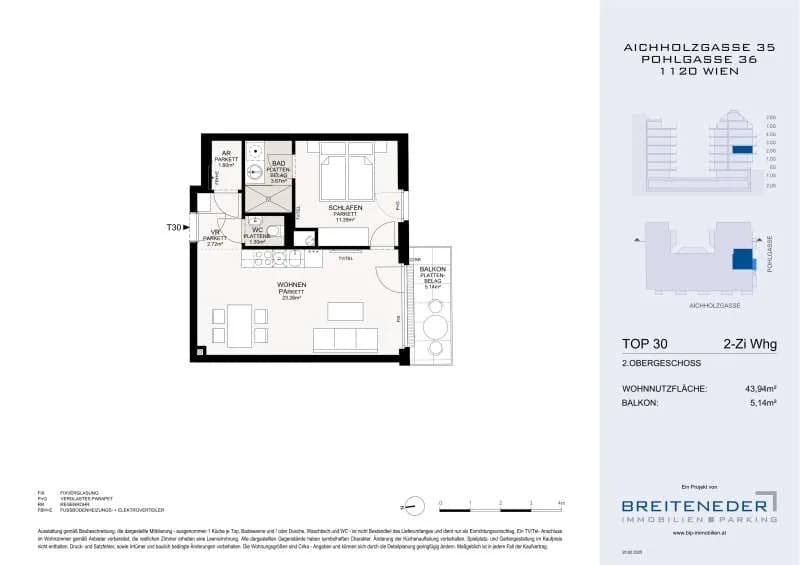 2-Zimmer-Wohnung kaufen in Wien – 43,94 m², € 299.000 – Bild 10 von 11