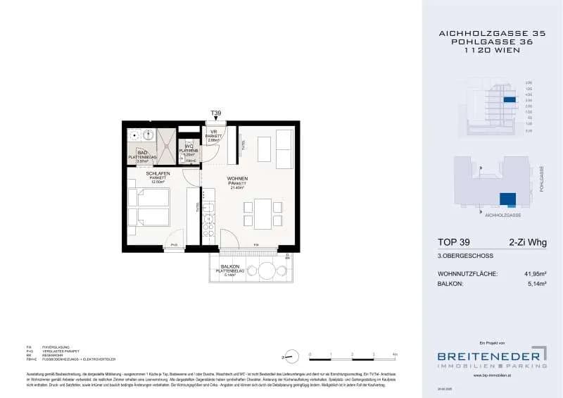 2-Zimmer-Wohnung kaufen in Wien – 41,95 m², € 300.000 – Bild 10 von 11