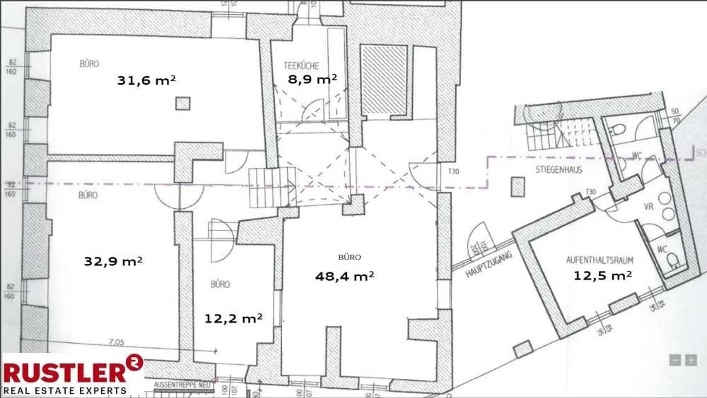 5-Zimmer-Gewerbeimmobilie mieten in Salzburg Stadt – 159 m², € 2.050 – Bild 9 von 9