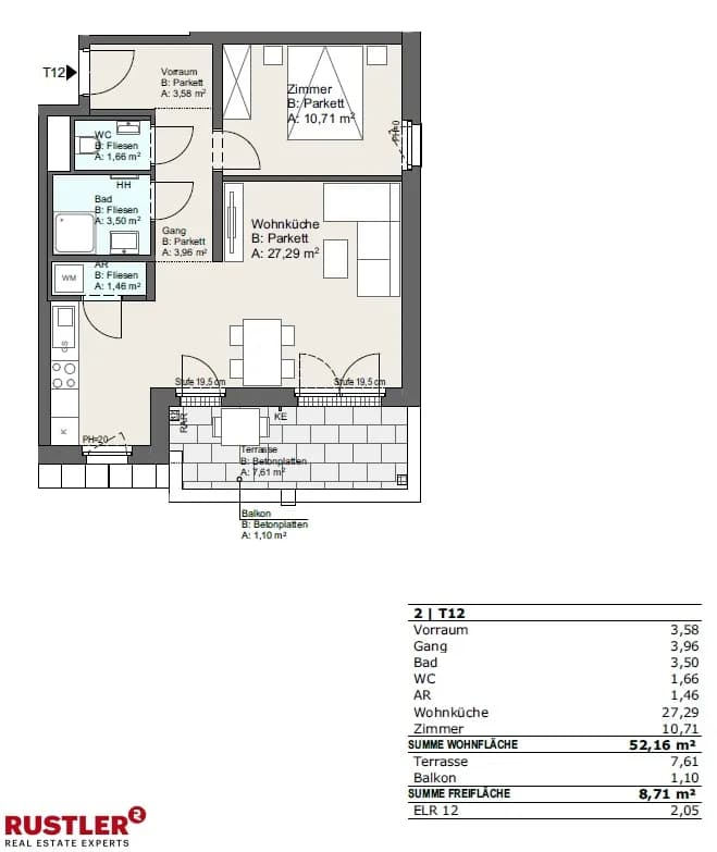 2-Zimmer-Wohnung kaufen in Wien – 52,36 m², € 341.040 – Bild 8 von 17