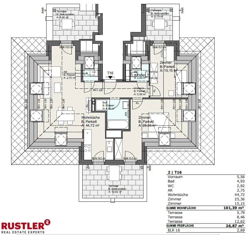 3-Zimmer-Wohnung kaufen in Wien – 101,39 m², € 627.200 – Bild 12 von 23