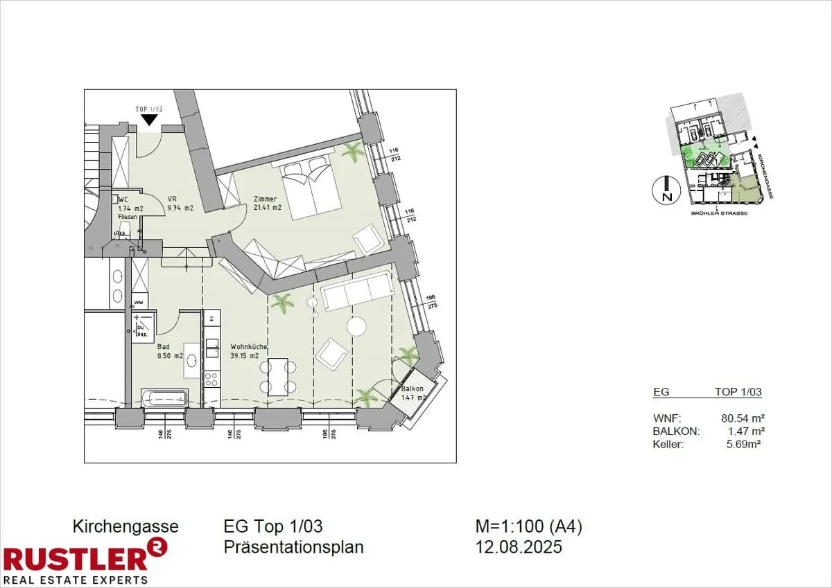 2-Zimmer-Gewerbeimmobilie kaufen in Mödling – 81 m², € 580.000 – Bild 9 von 13