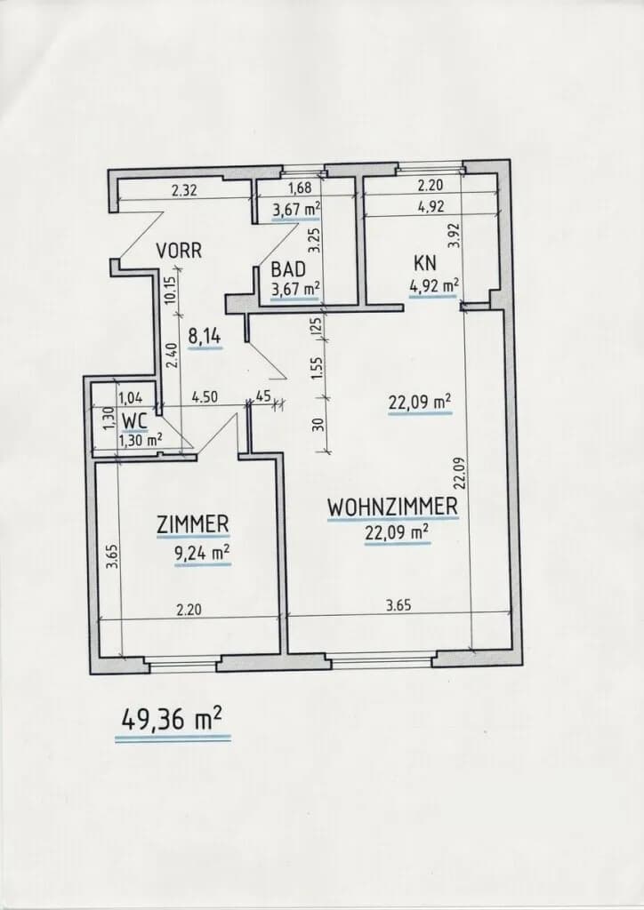 2-Zimmer-Wohnung kaufen in Wien – 49,36 m², € 249.000 – Bild 11 von 11