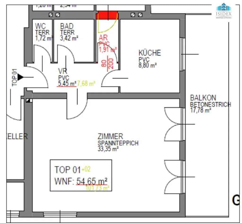2-Zimmer-Wohnung kaufen in Wien – 54,65 m², € 264.000 – Bild 13 von 13