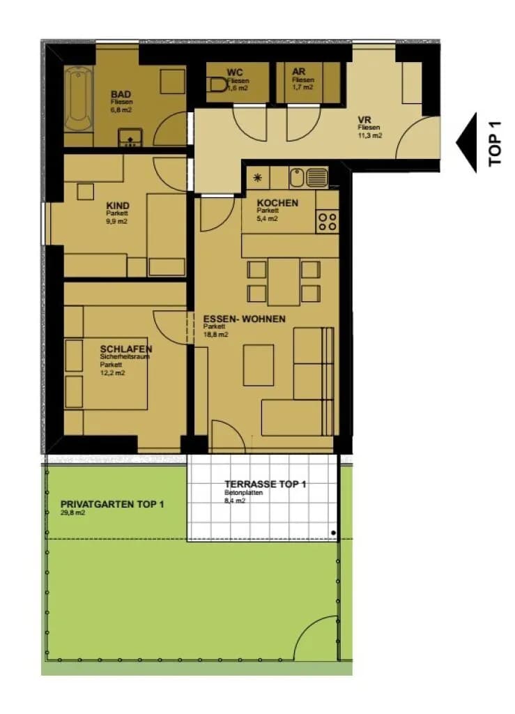Wohnung mieten in Gmunden – 67 m², € 1.254 – Bild 6 von 6
