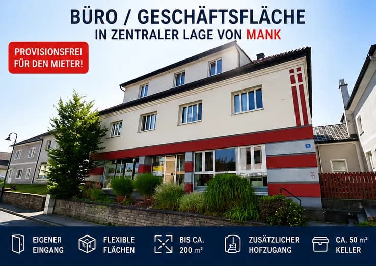 Gewerbeimmobilie mieten in Melk – 132 m², € 9
