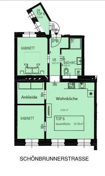 3-Zimmer-Wohnung kaufen in Wien – 55,78 m², € 379.000 – Bild 13 von 15
