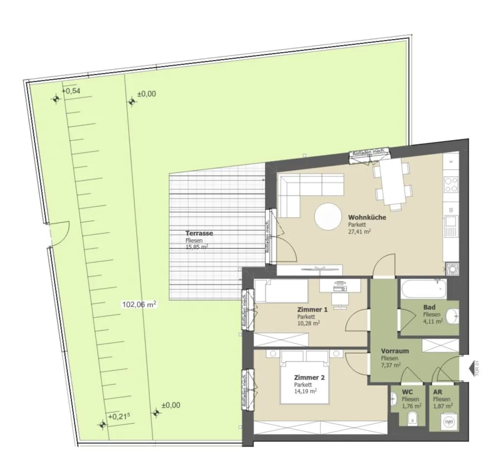 3-Zimmer-Wohnung kaufen in Tulln – 66,99 m², € 326.000 – Bild 17 von 18