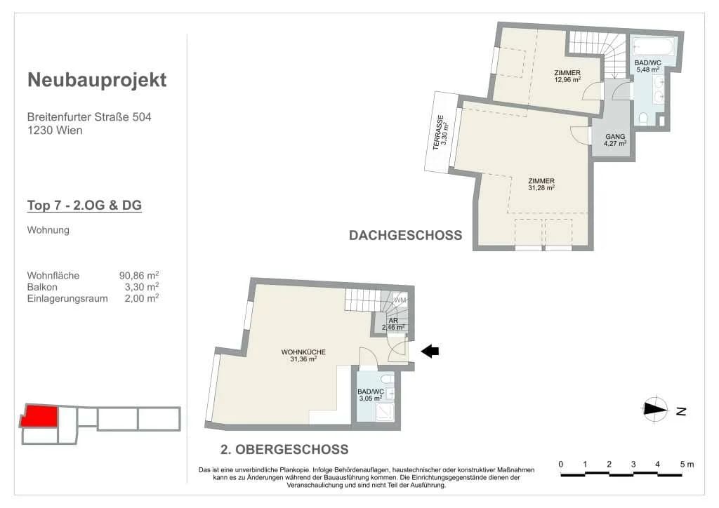 3-Zimmer-Wohnung kaufen in Wien – 91,85 m², € 529.000 – Bild 6 von 6