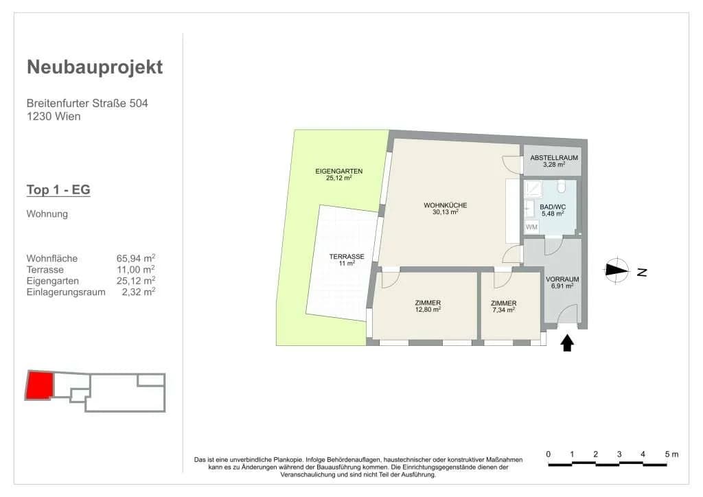 3-Zimmer-Wohnung kaufen in Wien – 71,75 m², € 395.000 – Bild 7 von 7
