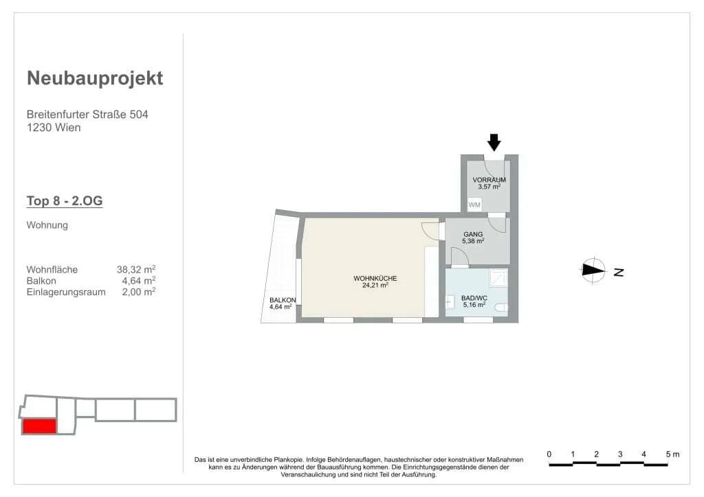 1-Zimmer-Wohnung kaufen in Wien – 39,71 m², € 219.000 – Bild 6 von 6