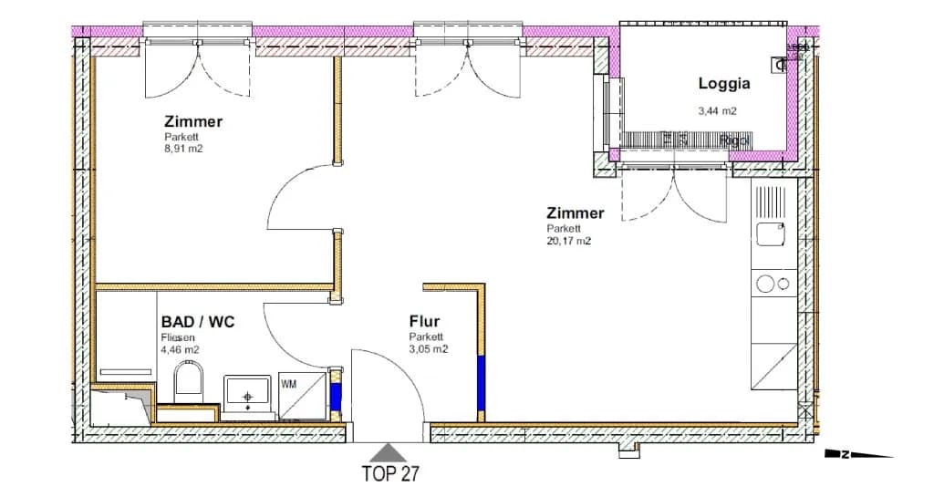 2-Zimmer-Wohnung mieten in Wien – 36,59 m², € 899 – Bild 26 von 26