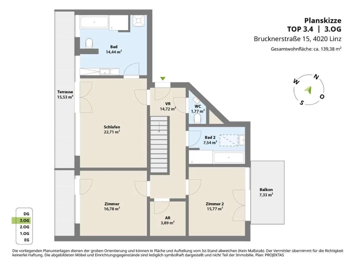 4-Zimmer-Wohnung kaufen in Linz – 139,38 m², € 788.000 – Bild 26 von 27
