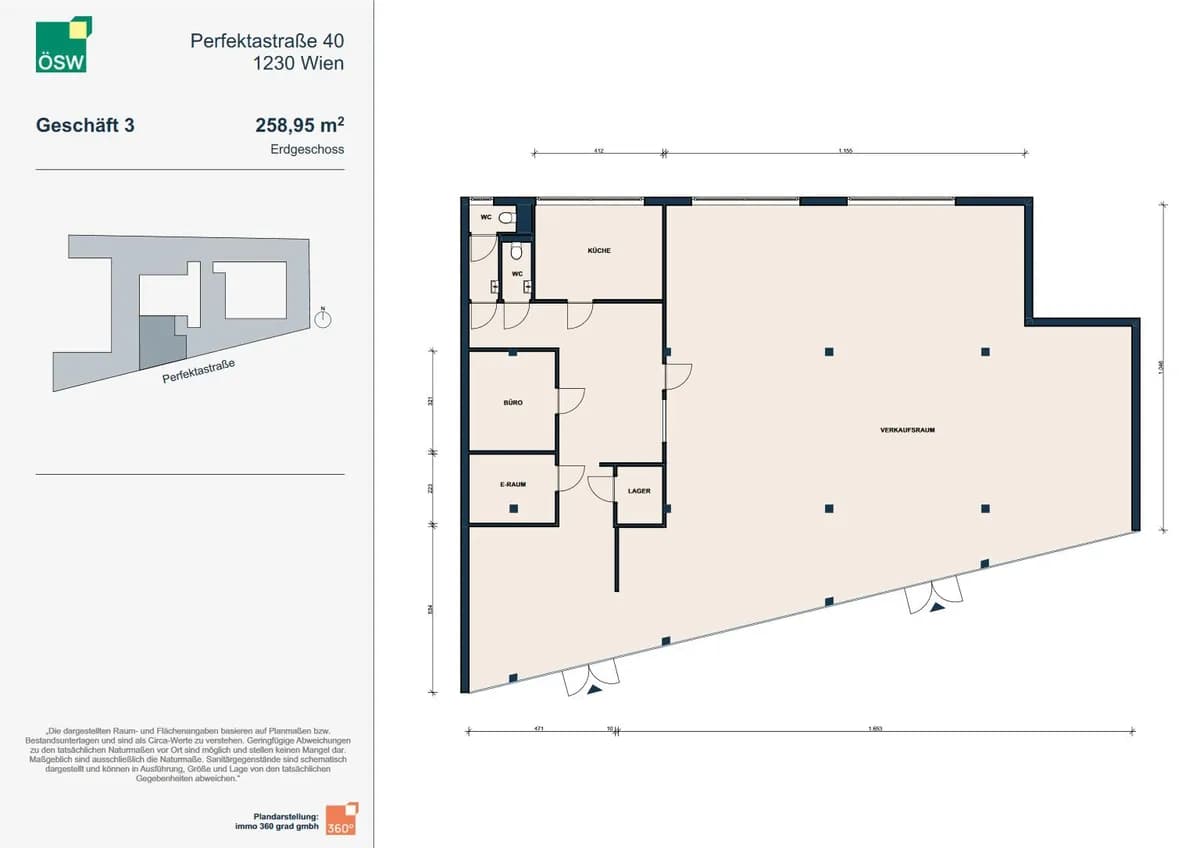 Gewerbeimmobilie mieten in Wien – 259 m², € 3.939 – Bild 2 von 17