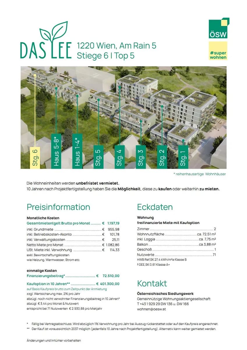 2-Zimmer-Wohnung mieten in Wien – 72,51 m², € 1.197 – Bild 9 von 9