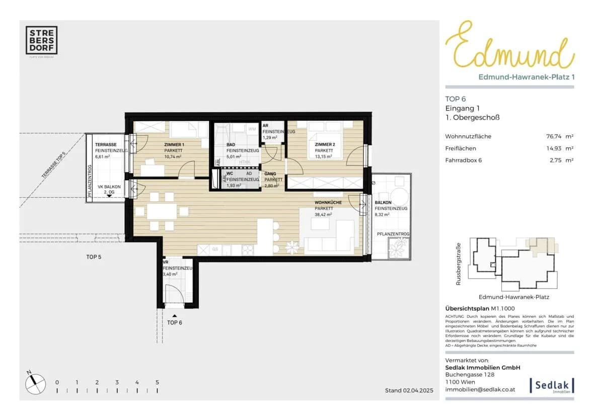 3-Zimmer-Wohnung kaufen in Wien – 76,74 m², € 499.000 – Bild 4 von 10
