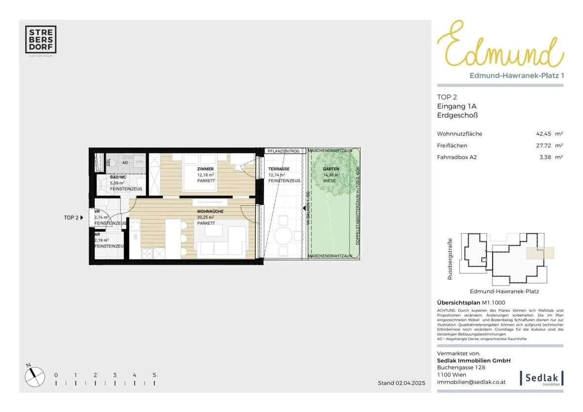 1-Zimmer-Wohnung kaufen in Wien – 42,45 m², € 275.000 – Bild 3 von 9