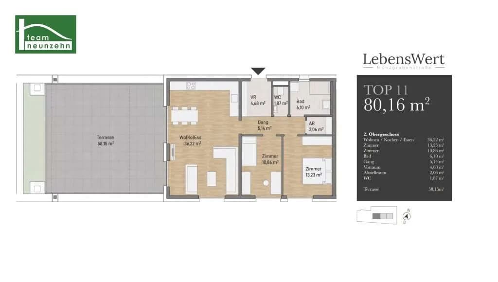 3-Zimmer-Wohnung kaufen in Graz – 80,93 m², € 584.384 – Bild 4 von 4