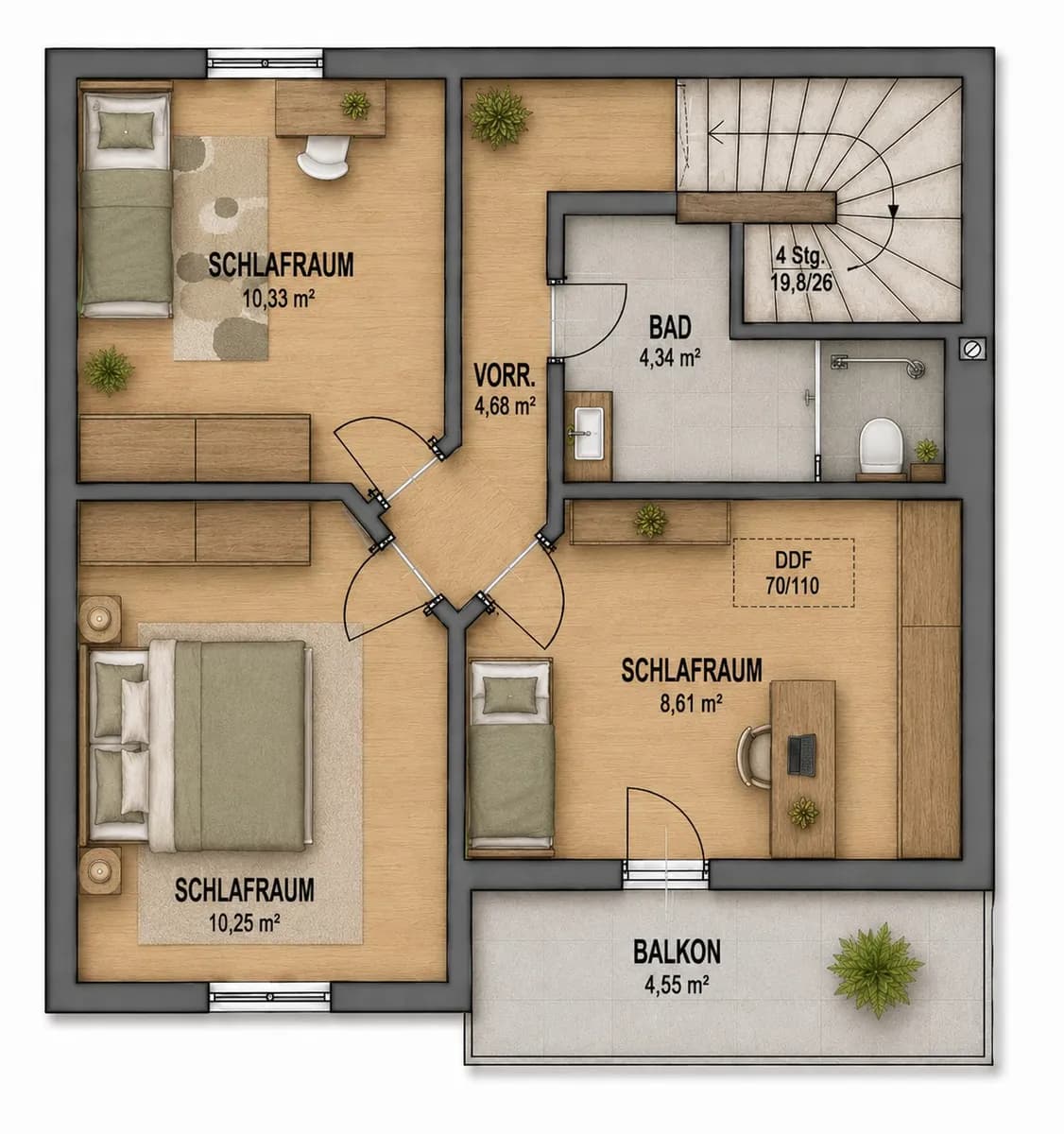 6-Zimmer-Haus kaufen in Wien – 105 m², € 579.000 – Bild 10 von 13