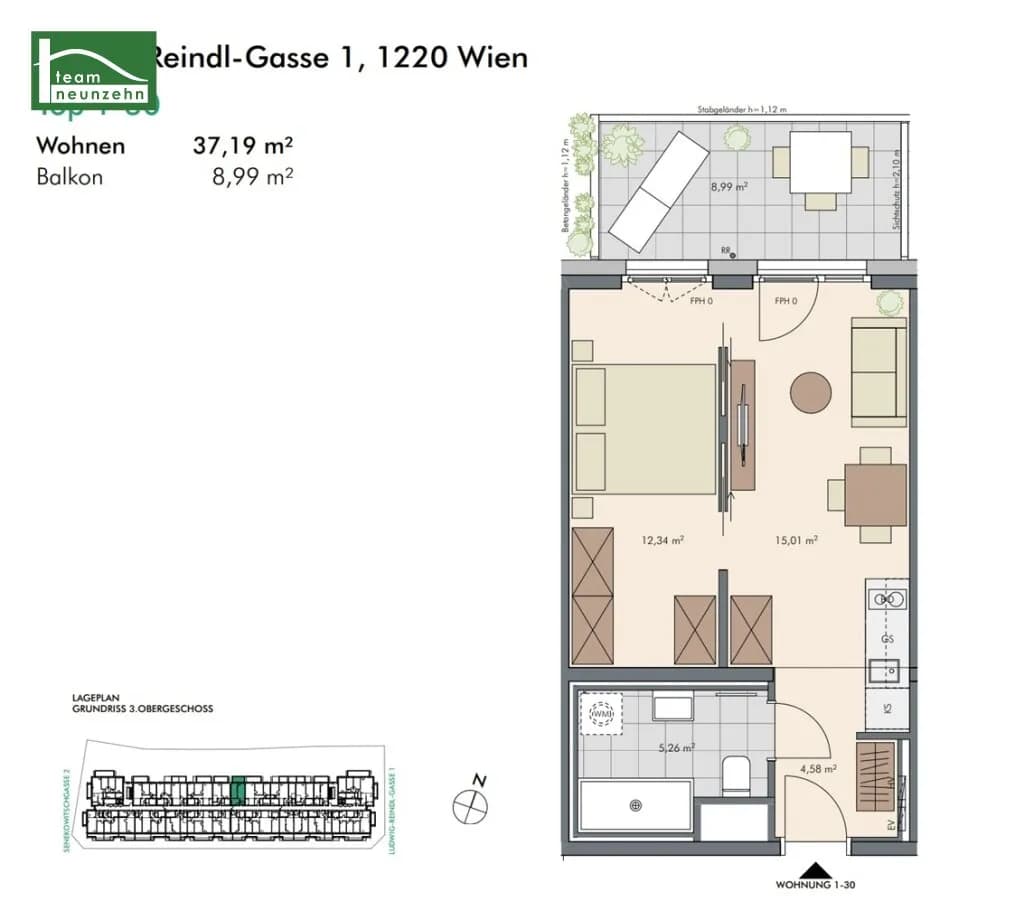 Immobilie kaufen in Wien – 37,25 m², € 221.000 – Bild 17 von 17