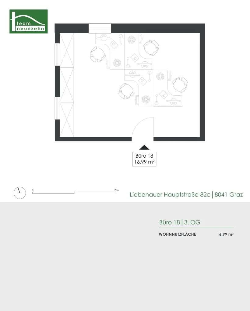 1-Zimmer-Gewerbeimmobilie mieten in Graz – 17 m², € 594 – Bild 6 von 6