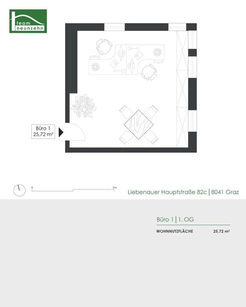 1-Zimmer-Gewerbeimmobilie mieten in Graz – 25 m², € 901 – Bild 7 von 7