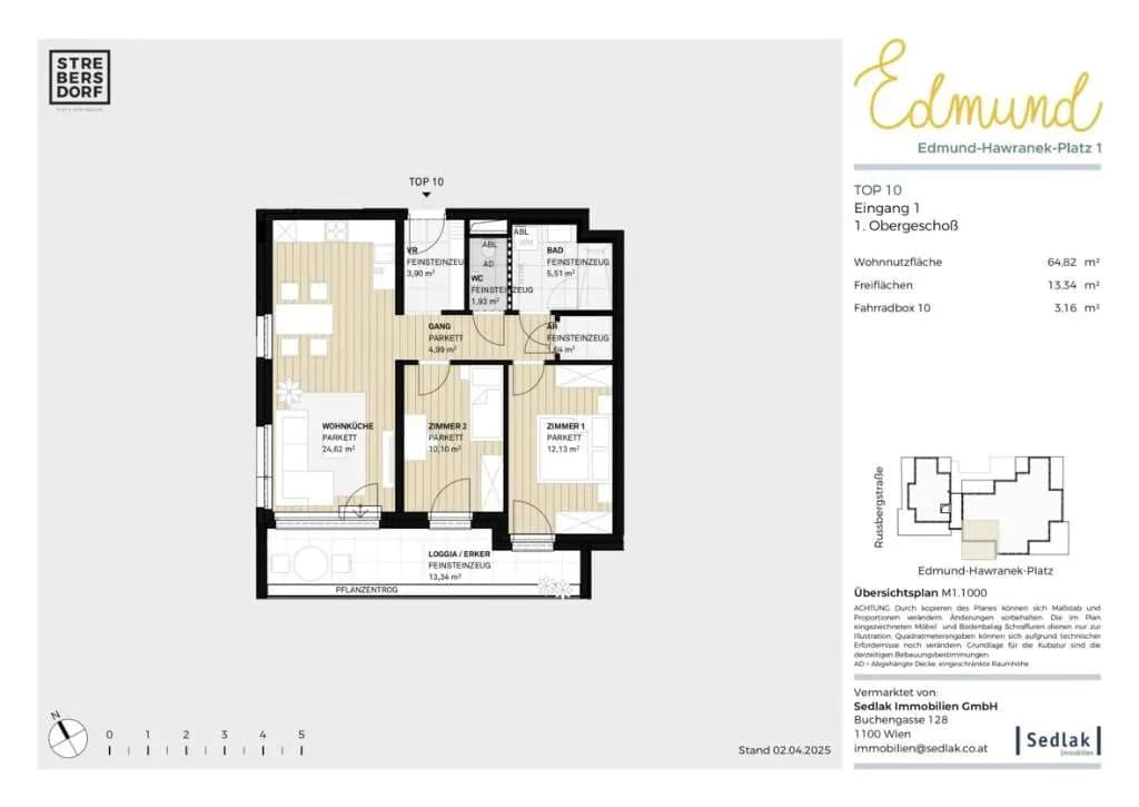 3-Zimmer-Wohnung kaufen in Wien – 64,82 m², € 432.000 – Bild 3 von 10