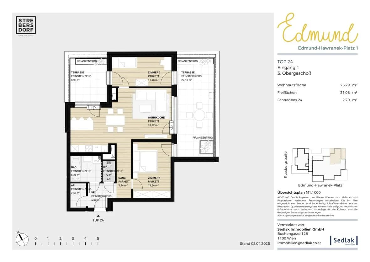 3-Zimmer-Wohnung kaufen in Wien – 75,79 m², € 549.500 – Bild 7 von 14