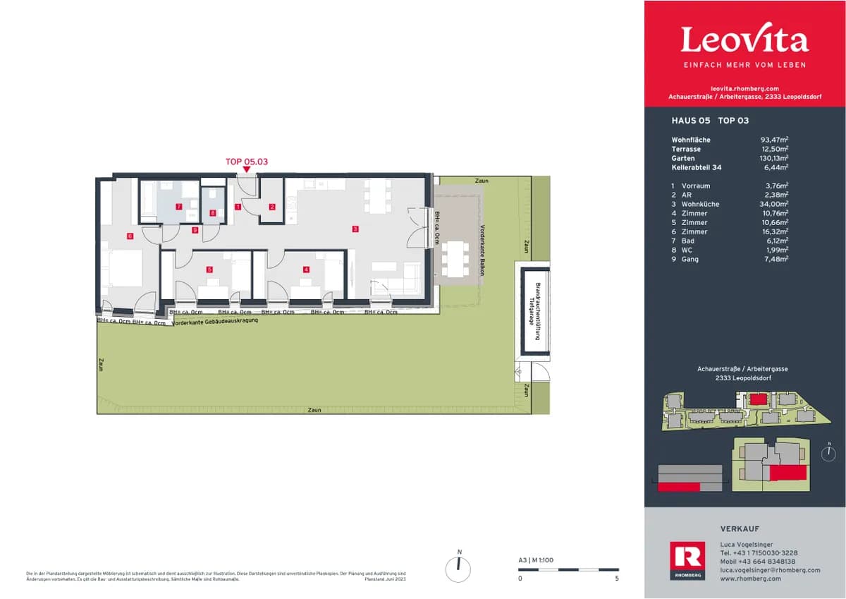 4-Zimmer-Wohnung kaufen in Bruck an der Leitha – 93,47 m², € 516.000 – Bild 3 von 12