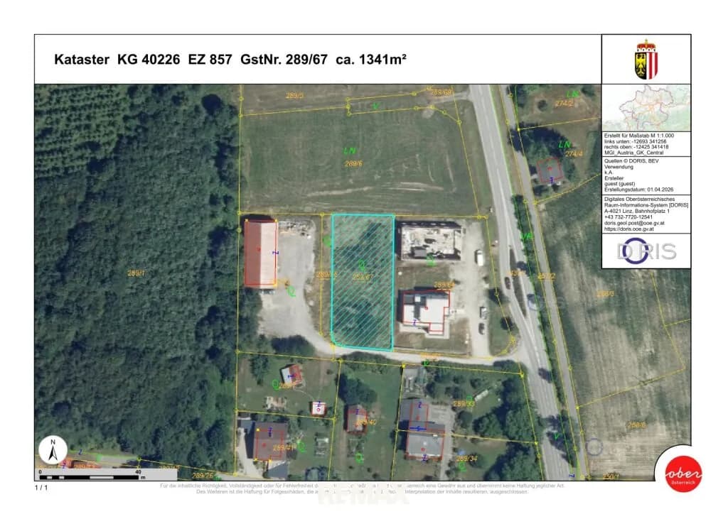 Grundstück kaufen in Braunau am Inn – 1 341 m², € 99.000 – Bild 4 von 5