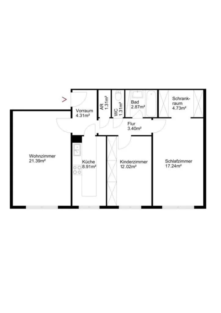 3-Zimmer-Wohnung kaufen in Wien – 79 m², € 375.000 – Bild 8 von 8