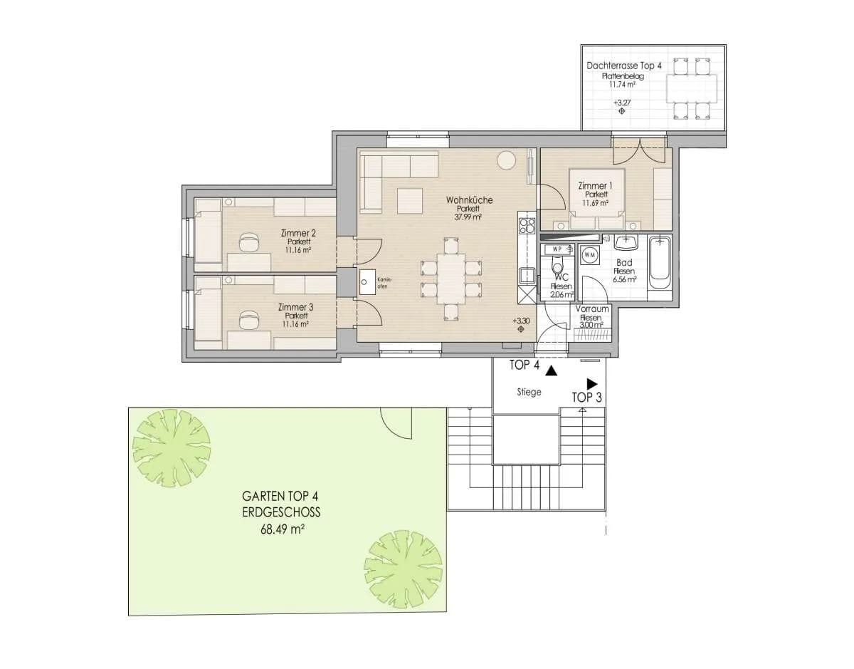 4-Zimmer-Wohnung kaufen in Baden – 83,61 m², € 321.899 – Bild 15 von 15
