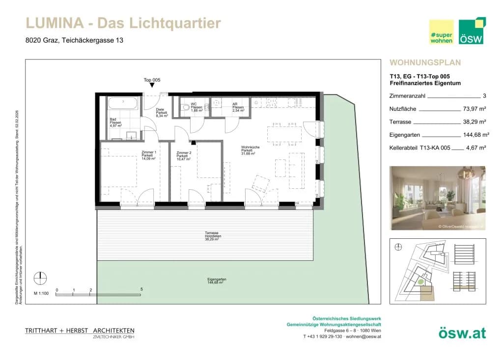 3-Zimmer-Wohnung kaufen in Graz – 73,97 m², € 367.000 – Bild 11 von 11