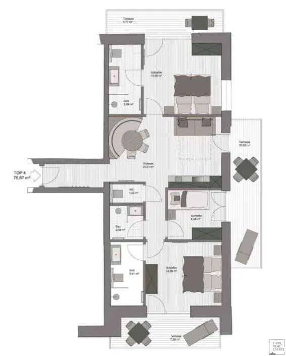 4-Zimmer-Wohnung kaufen in Kitzbühel – 75,82 m², € 469.000 – Bild 23 von 23
