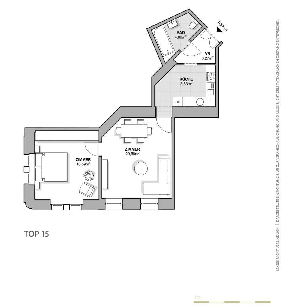 Immobilie kaufen in Wien – 53,96 m², € 209.000 – Bild 5 von 5