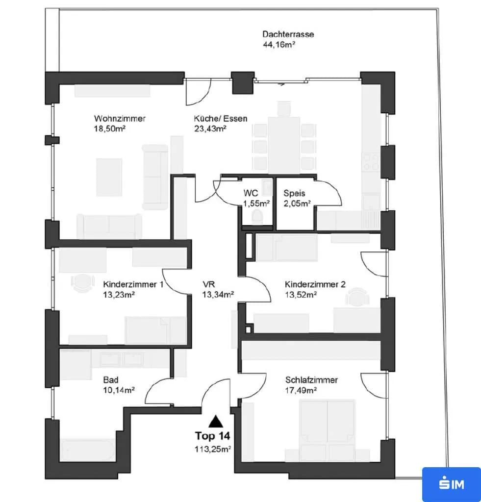 4-Zimmer-Wohnung mieten in Deutschlandsberg – 113,25 m², € 1.648 – Bild 8 von 8