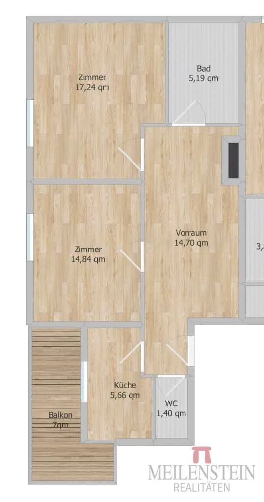2-Zimmer-Wohnung kaufen in Kufstein – 59 m², € 336.300 – Bild 4 von 4