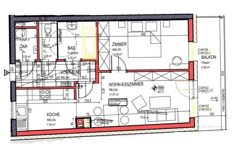 Wohnung mieten in Zwettl – 52 m², € 526 – Bild 4 von 12