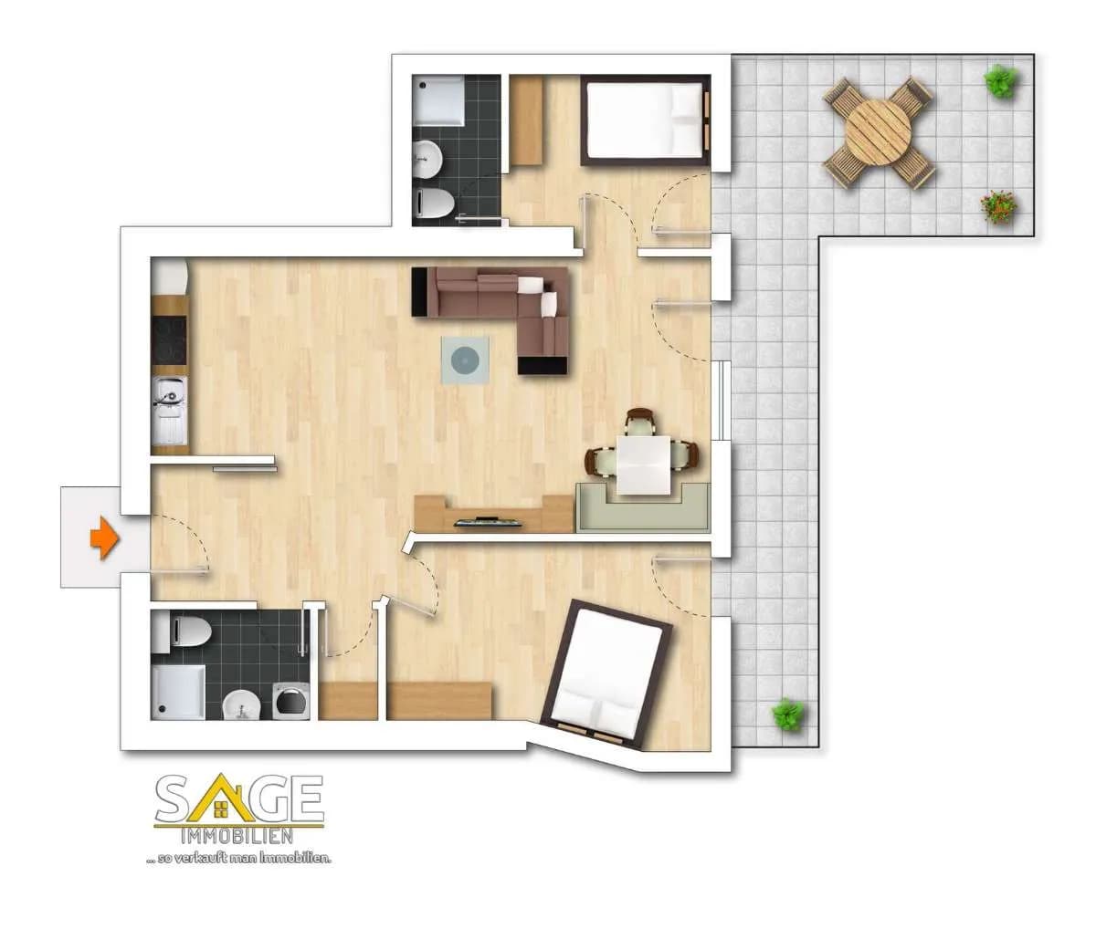 3-Zimmer-Wohnung kaufen in Sankt Johann im Pongau – 80 m², € 299.950 – Bild 11 von 11