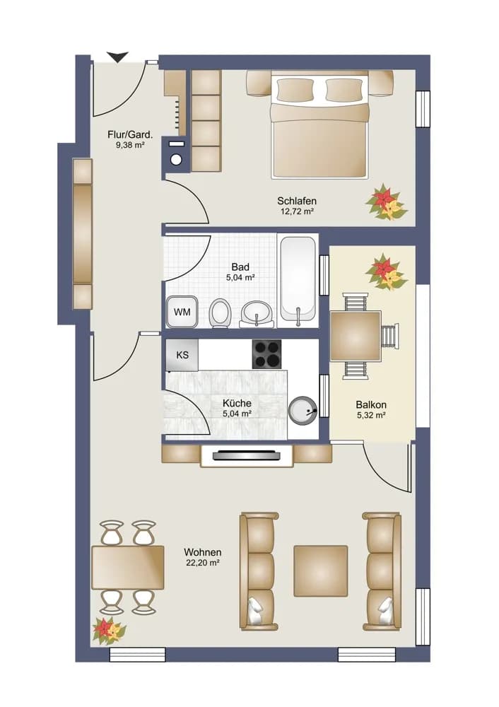 2-Zimmer-Wohnung kaufen in Bregenz – 54,99 m² – Bild 2 von 9