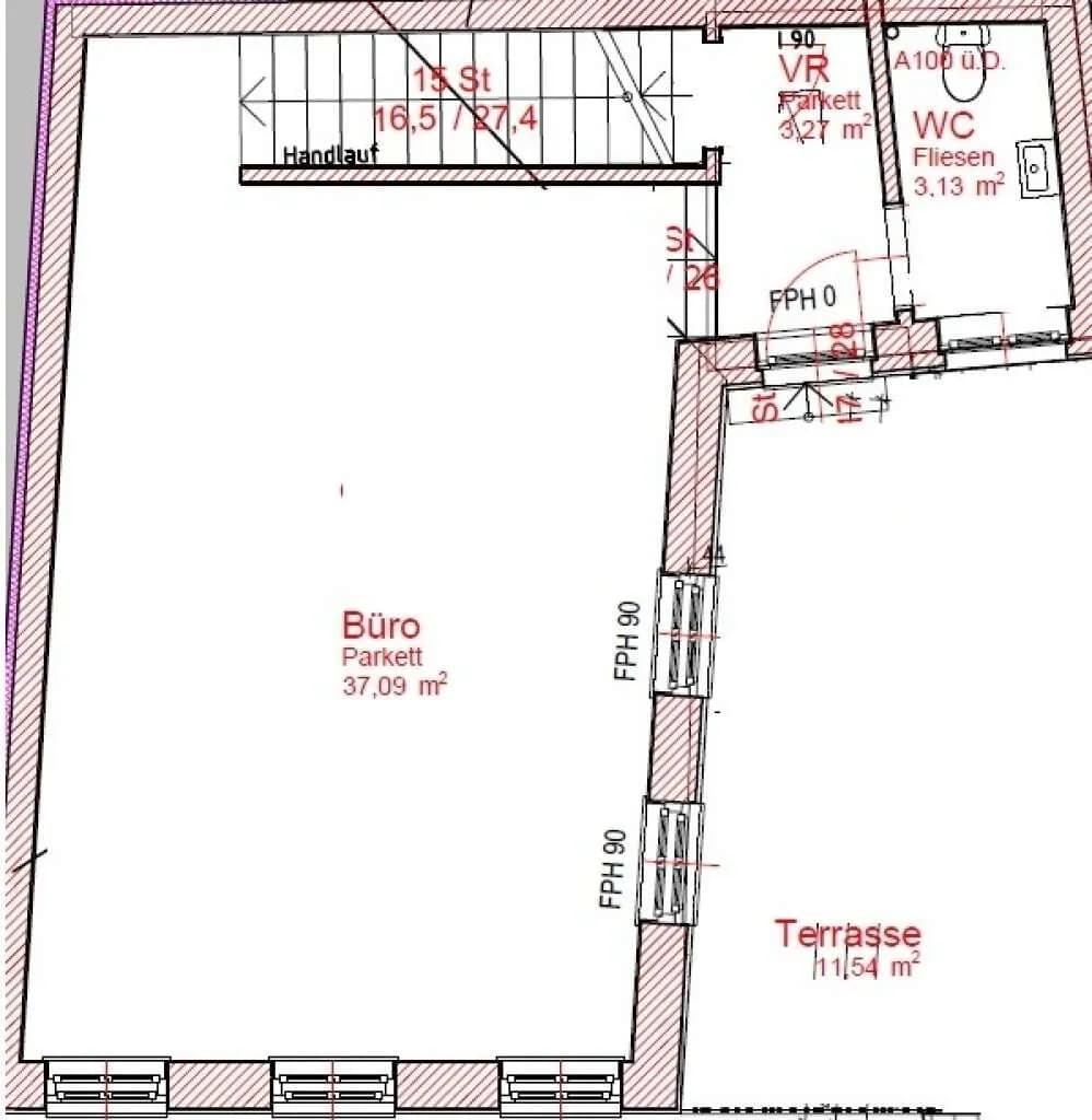 3-Zimmer-Gewerbeimmobilie mieten in Baden – 124 m², € 2.070 – Bild 19 von 20