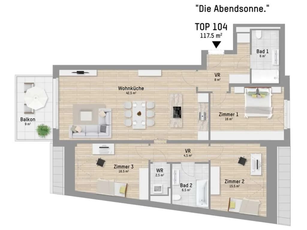 4-Zimmer-Wohnung kaufen in Wien – 118,74 m², € 749.900 – Bild 10 von 10